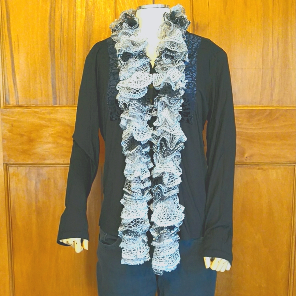 Handmade Crocheted Doily Scarf